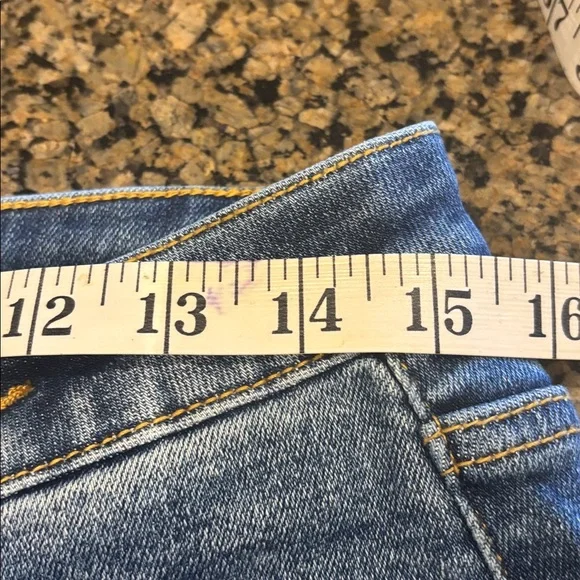 Risen Crossover Distressed Girlfriend Jeans - Picture 10 of 13